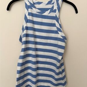 Amazon Women's Tank Top in Blue and White Stripes